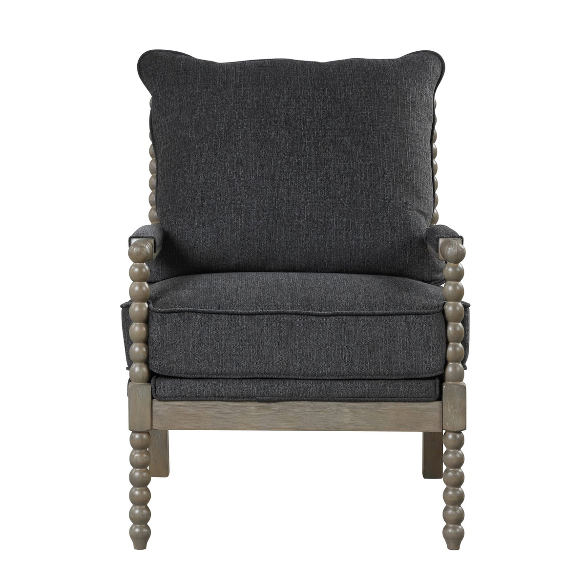 Hanako Accent Chair in Charcoal And Antique Grey - detail view