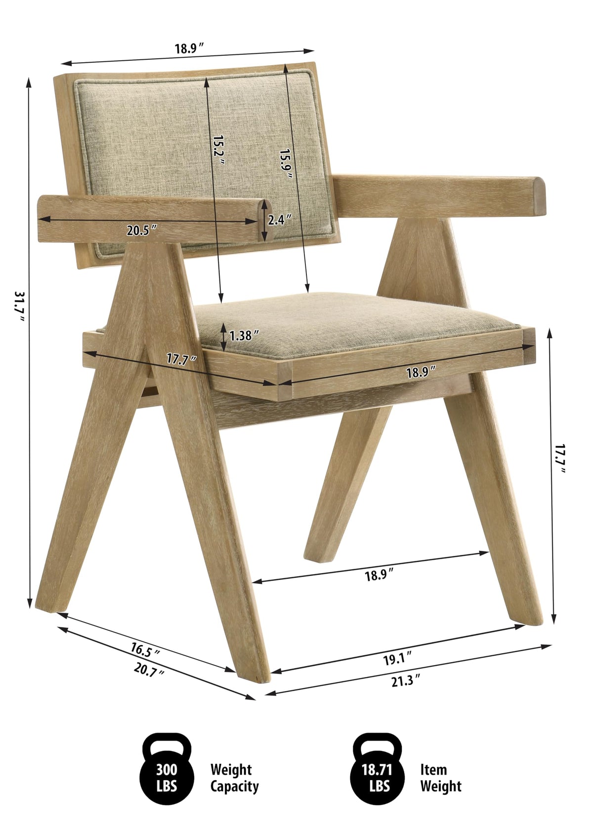 Malibu Transitional Dining Chairs with Upholstered Cushion Seat and Back - side view