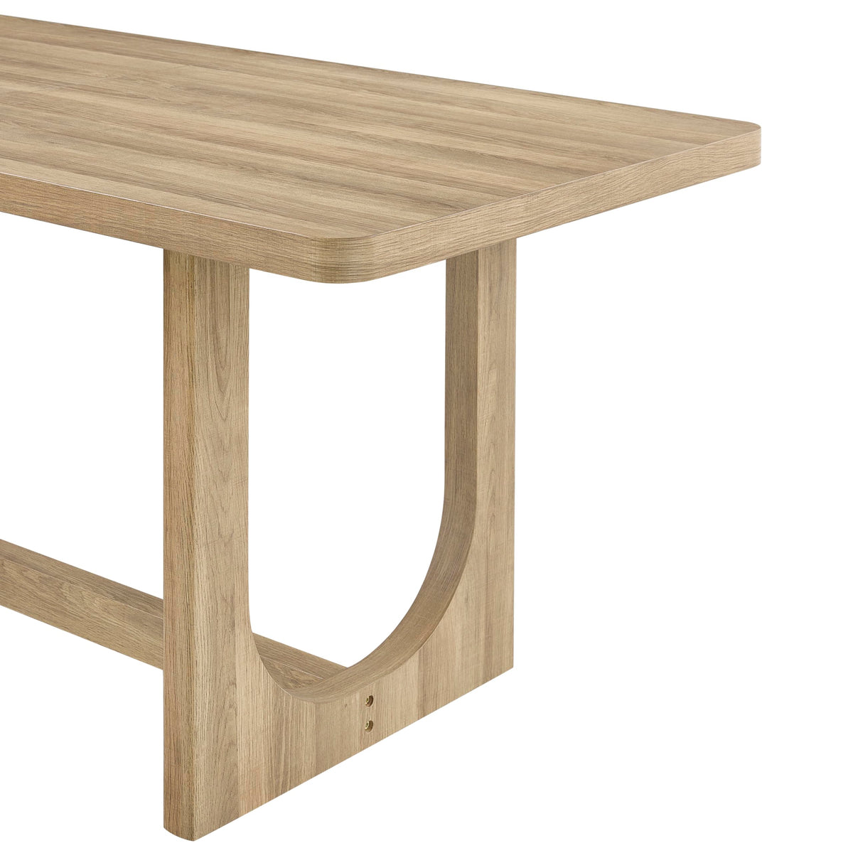 Cadewood 67" Mid-Century Modern Rectangle Dining Table - angle view