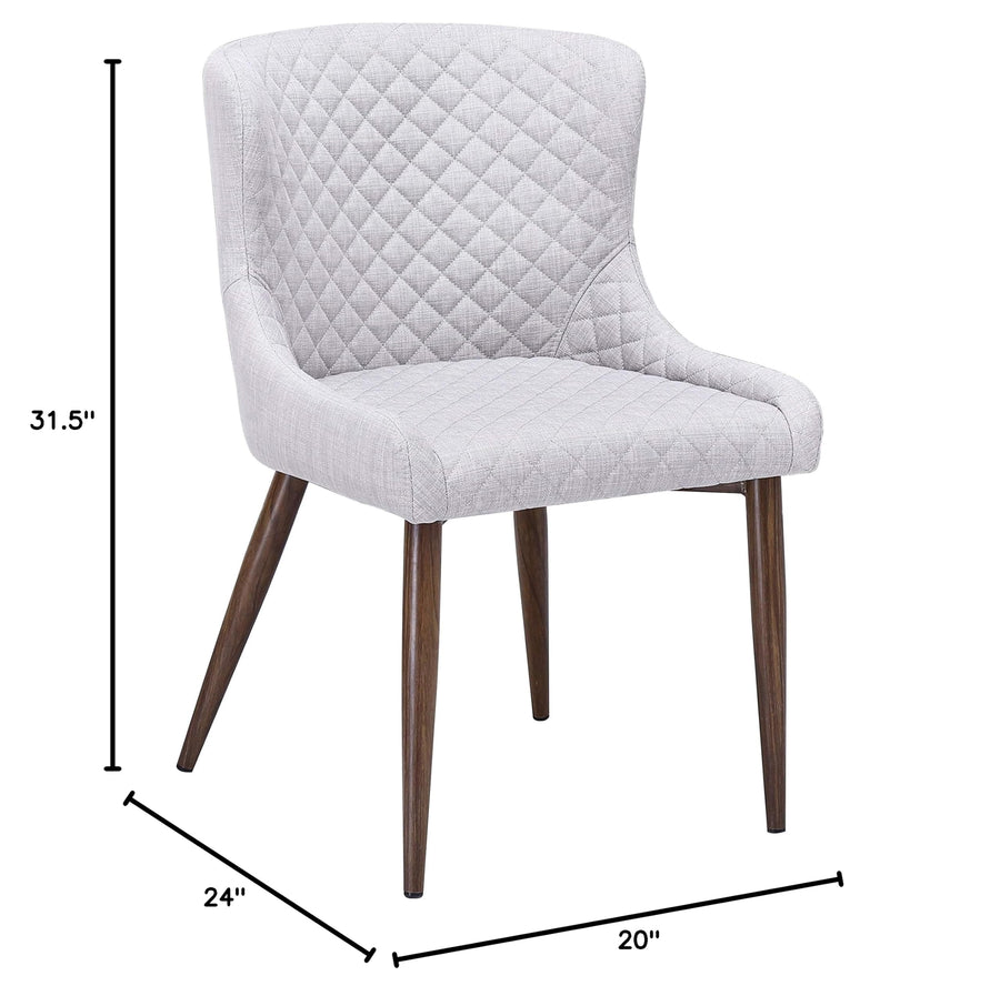 Theo Contemporary Dining Chairs - Set of 2 in Beige
