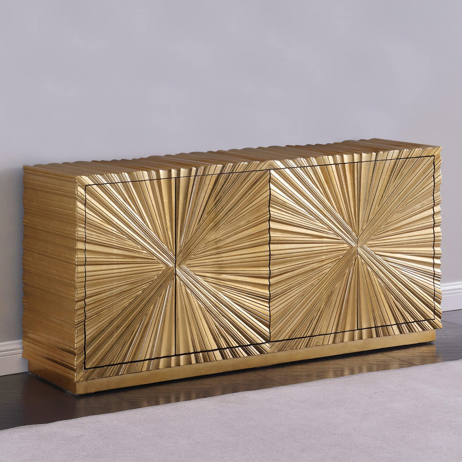 Tiffany 66" Modern Glam Sideboard - Gold