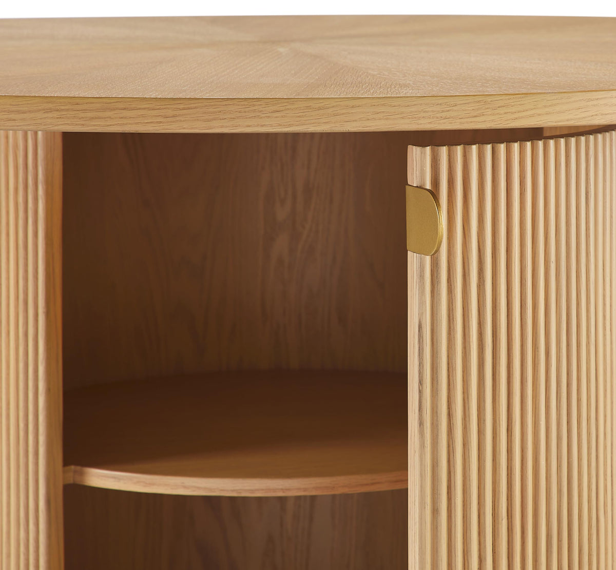 Tapelle 51" Round Storage Dining Table - room setting
