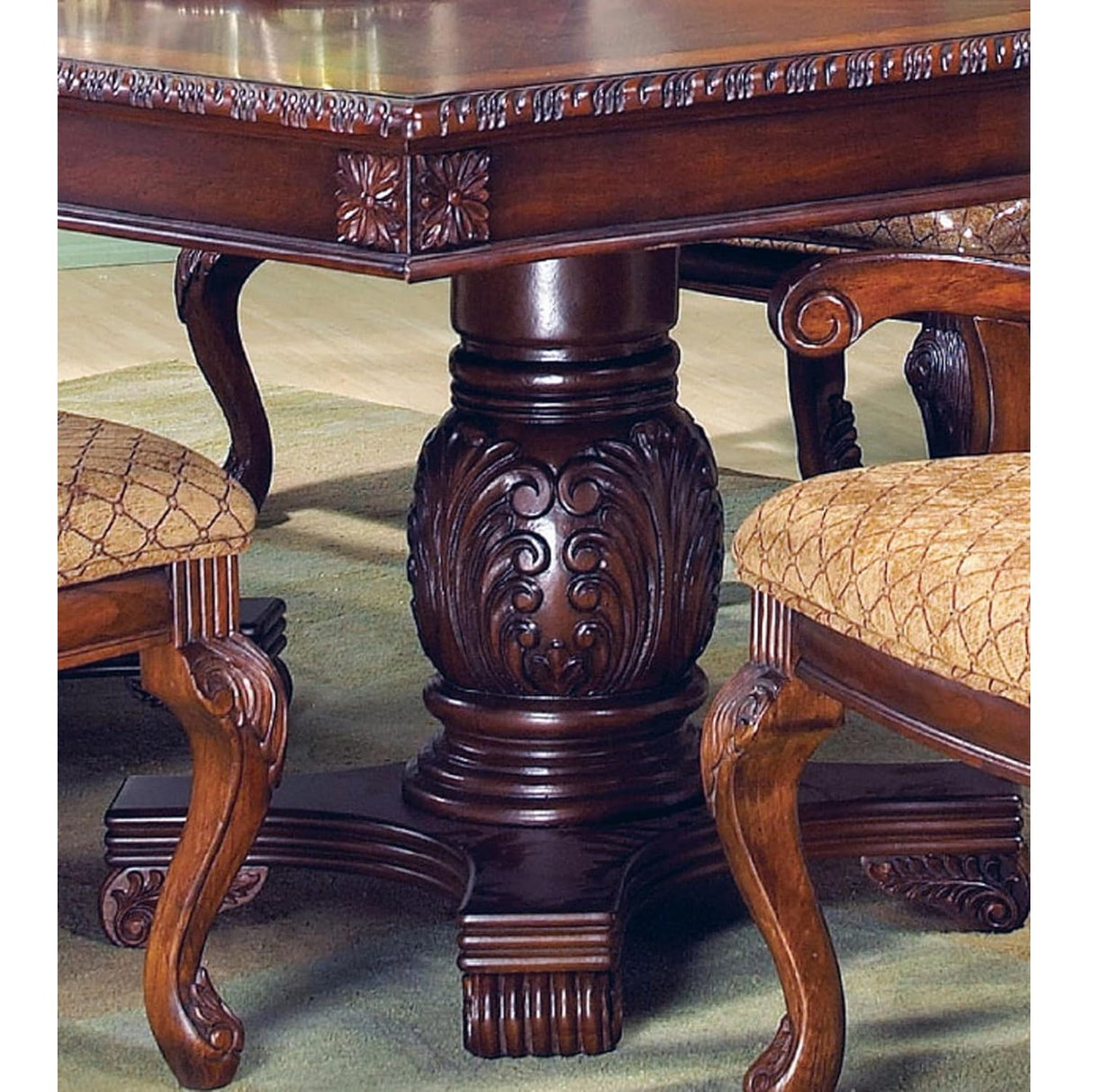 Cosmos Furniture Veronica 9PC Cherry Dining Set with Buffet & Hutch