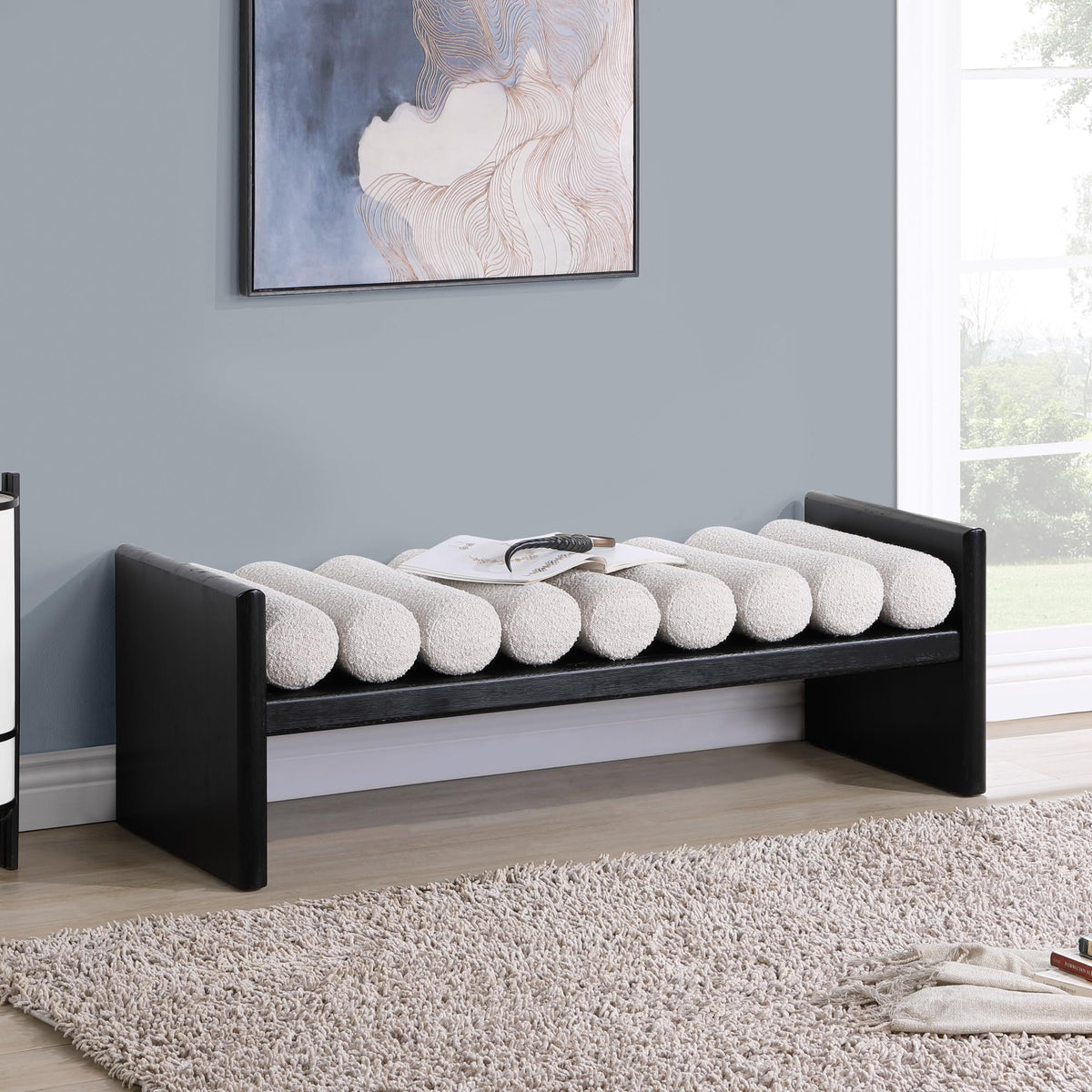 Torbjorn 52" Bench in Black - front view