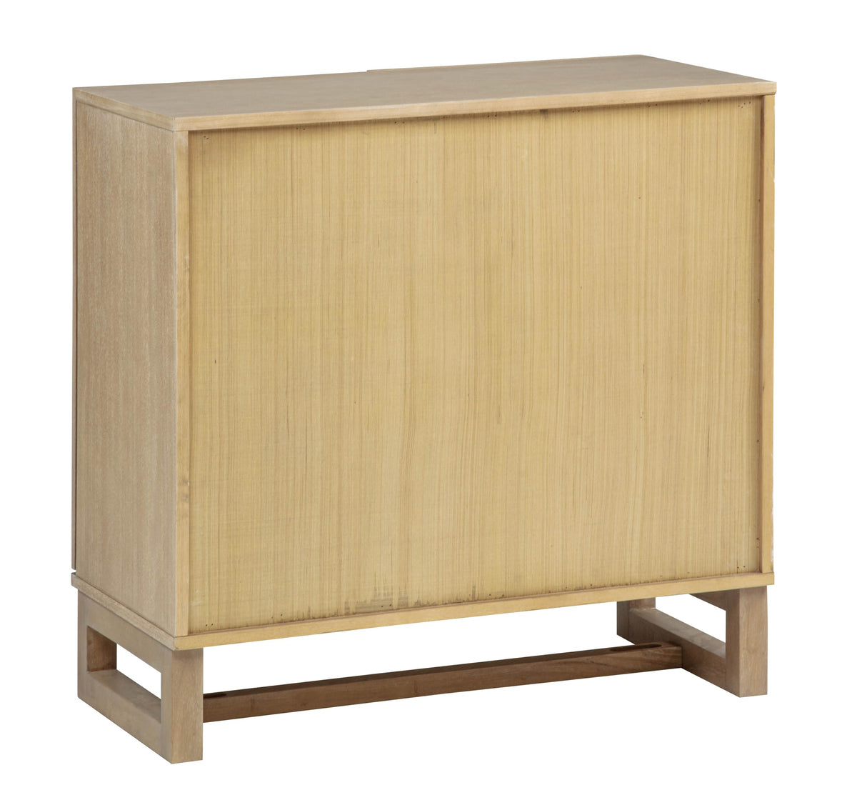 Cora 31" Wide 2-Door Accent Cabinet Natural Oak Wood Finish Boho Modern Detailed Sideboard Organic… - angle view