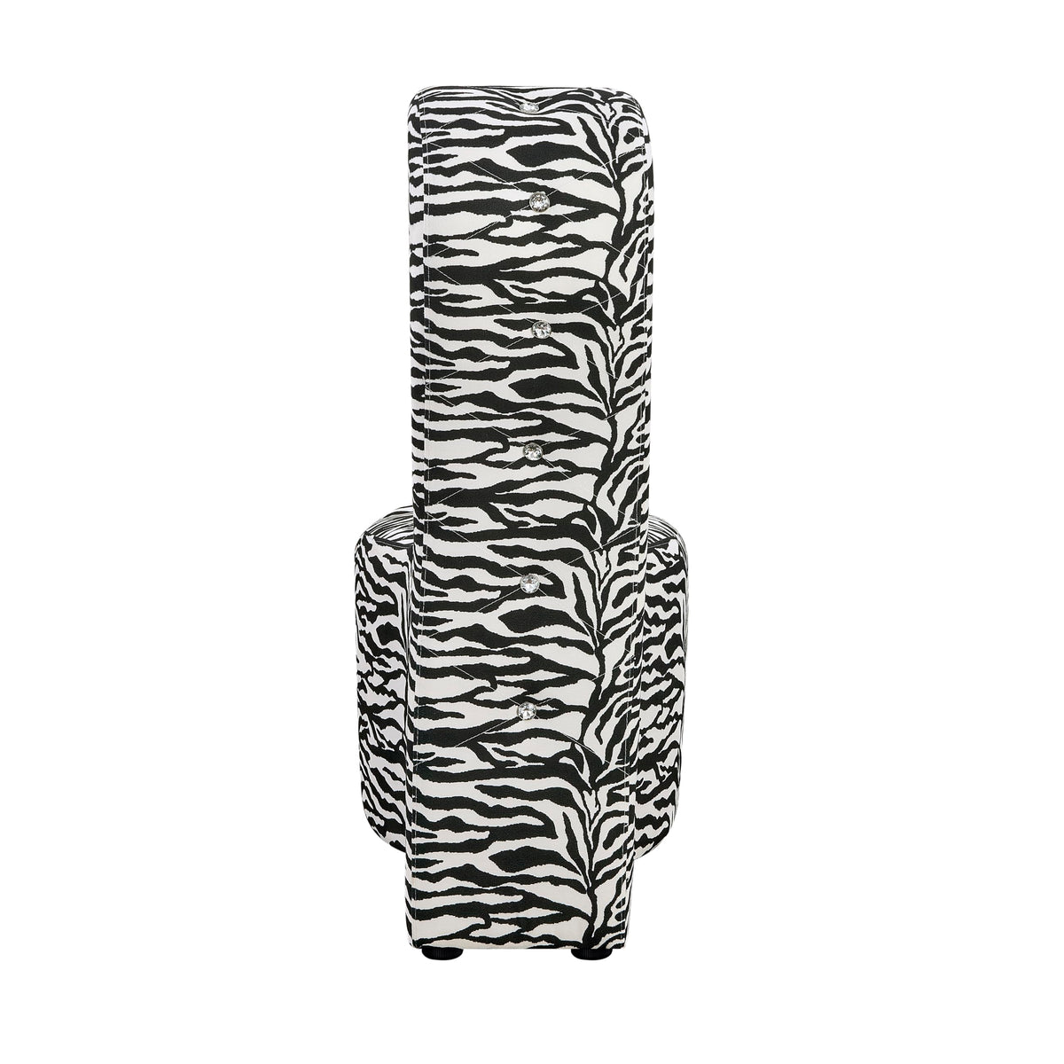 Tristam 40" Modern Glam High Heel Lounge Chair in Zebra - room setting