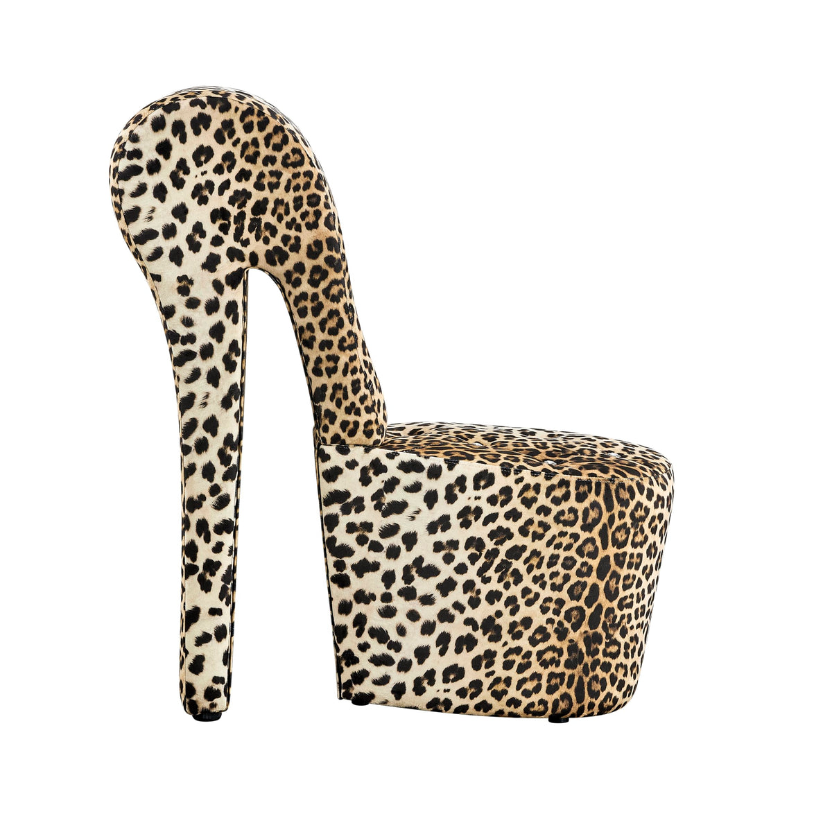 Tristam 40" Modern Glam High Heel Lounge Chair - angle view