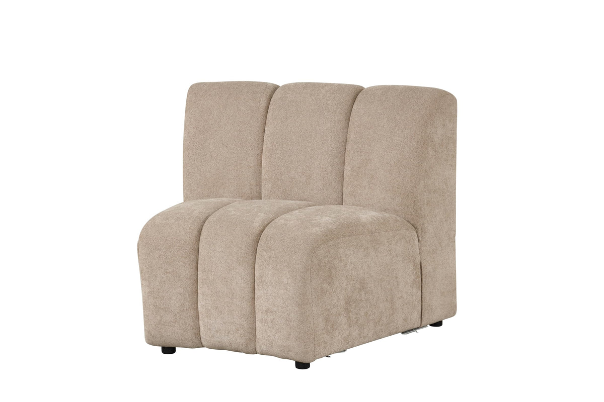 Sullessa Modern Modular Armless Living Room Chair in Camel