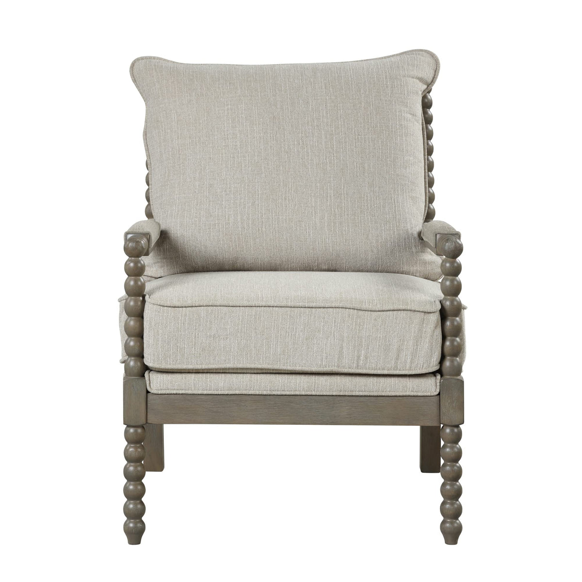 Hanako Accent Chair in Beige And Antique Grey - detail view