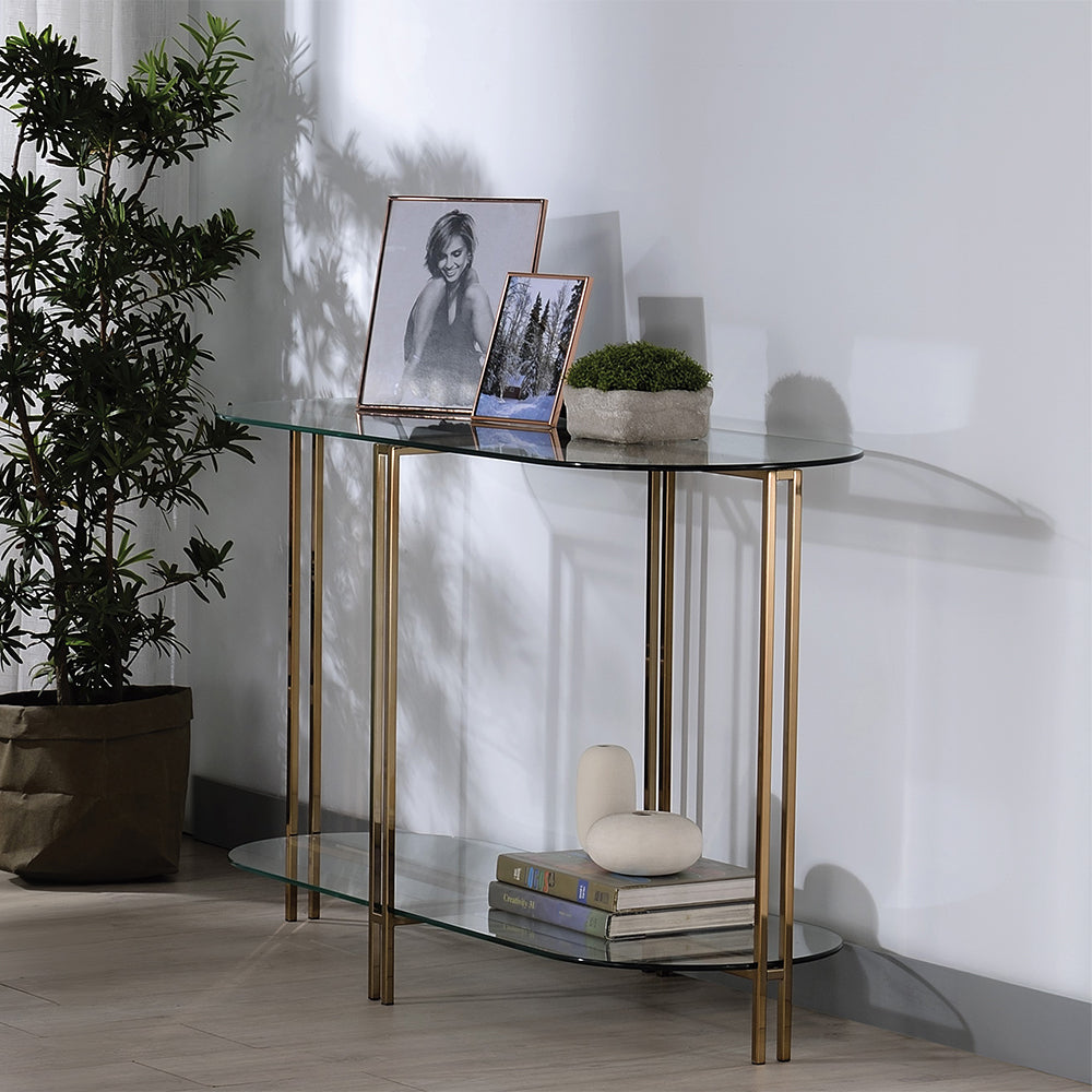Veises Glass-Top Accent Tables