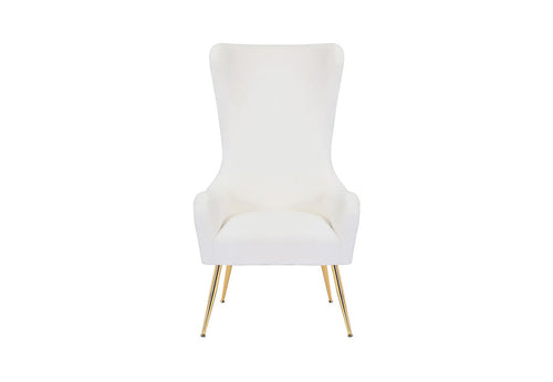 Blair High-Back Accent Chair with Gold Metal Legs - Modern Living Room Seating