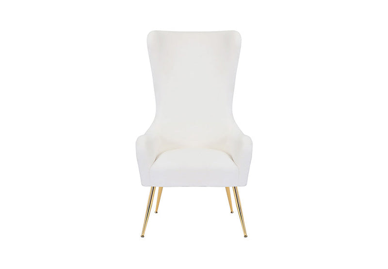 Blair High-Back Accent Chair with Gold Metal Legs - Modern Living Room Seating
