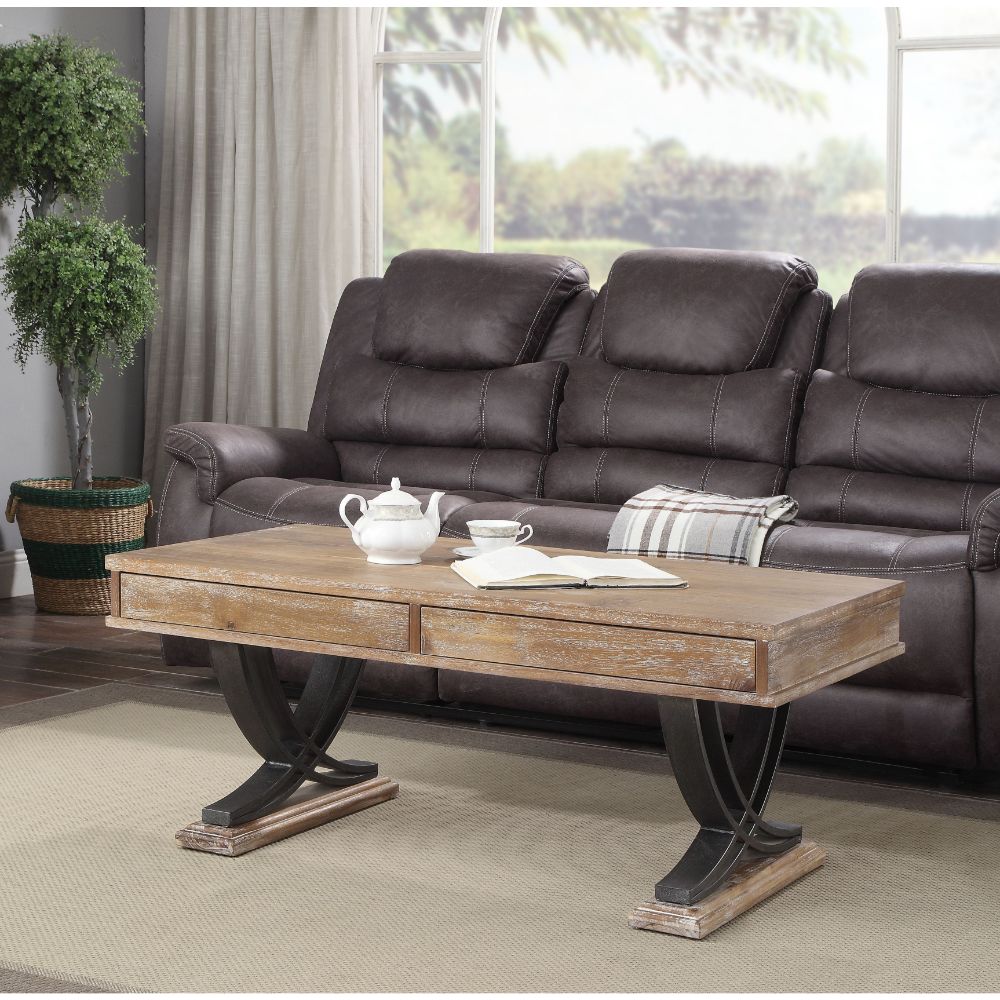 Pellio Rustic Industrial Coffee & End Table