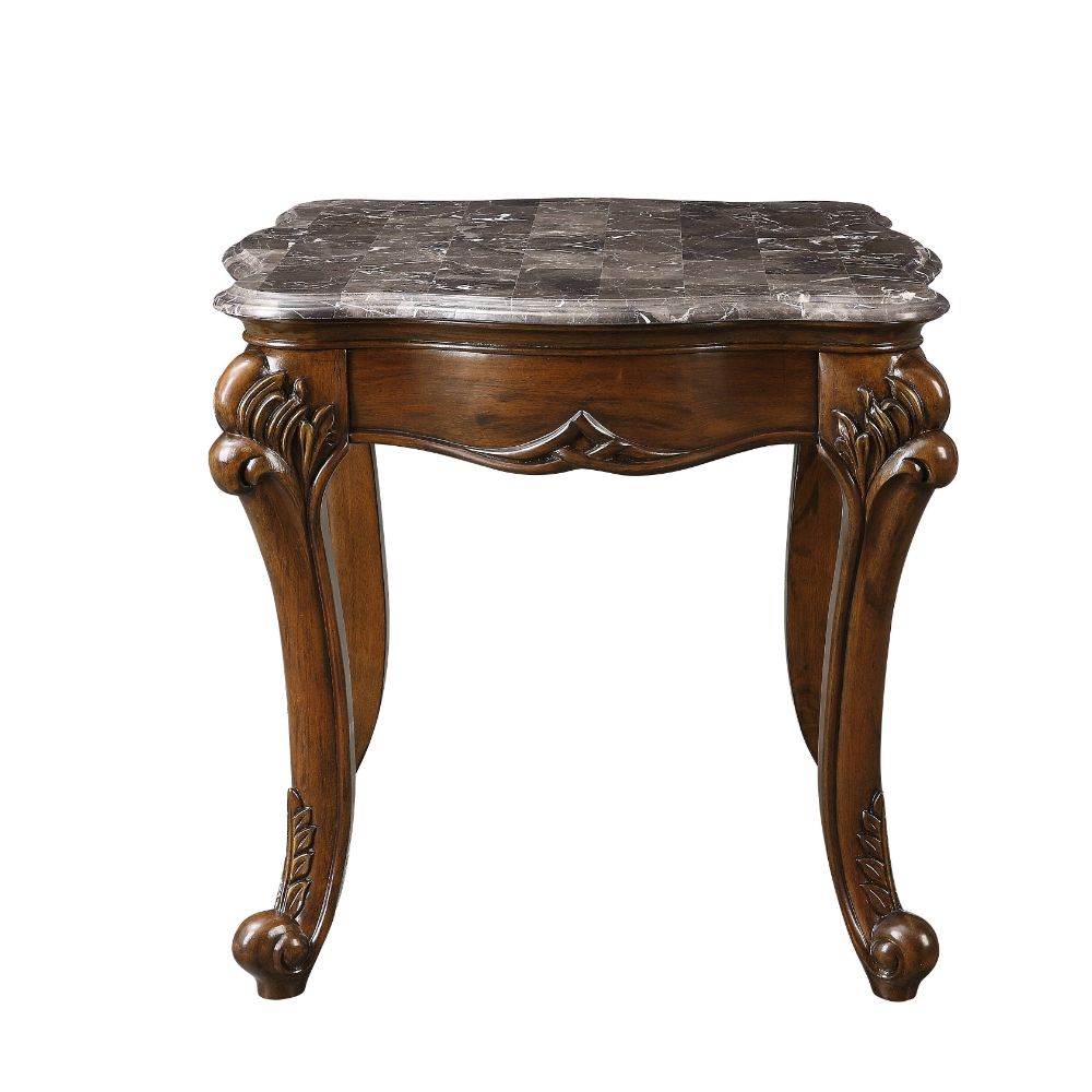 Miyeon Loveseat, Chair & Marble End Table