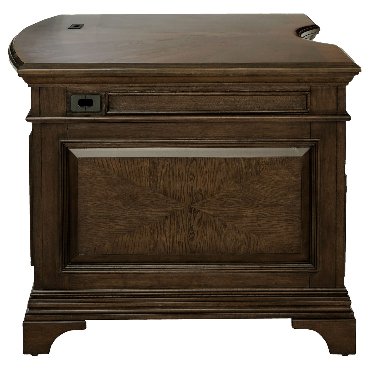 Hartshill Executive Desk, Credenza, File Cabinet & Bookcases - Traditional Home Office in Burnished Oak – view 18