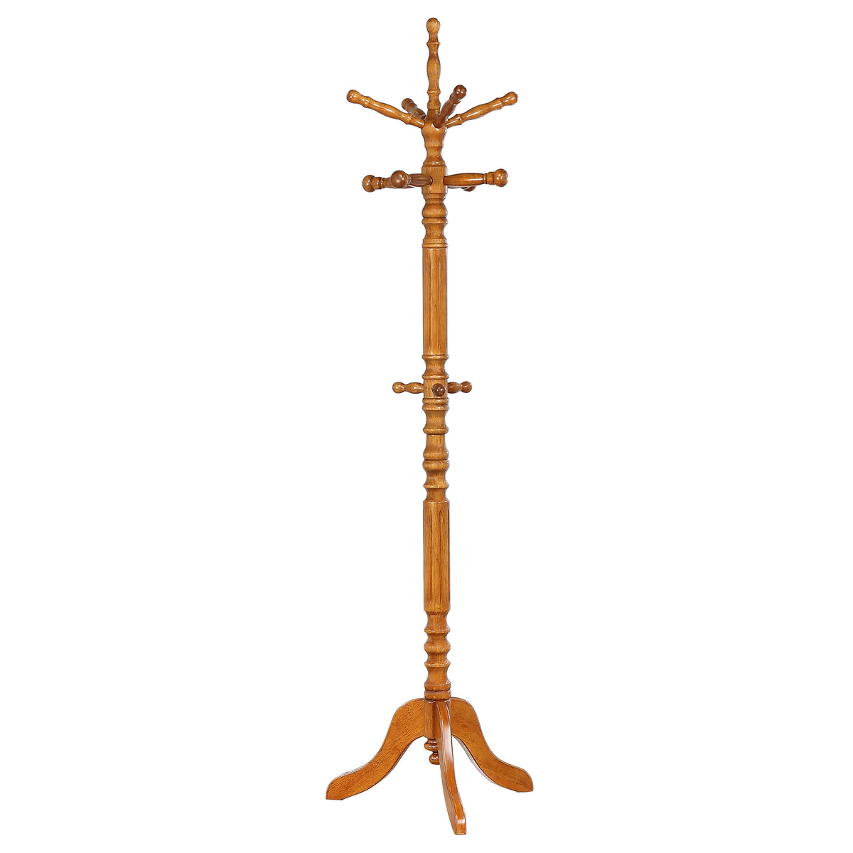 Achelle 11-Hook Freestanding Coat Rack - Golden Brown