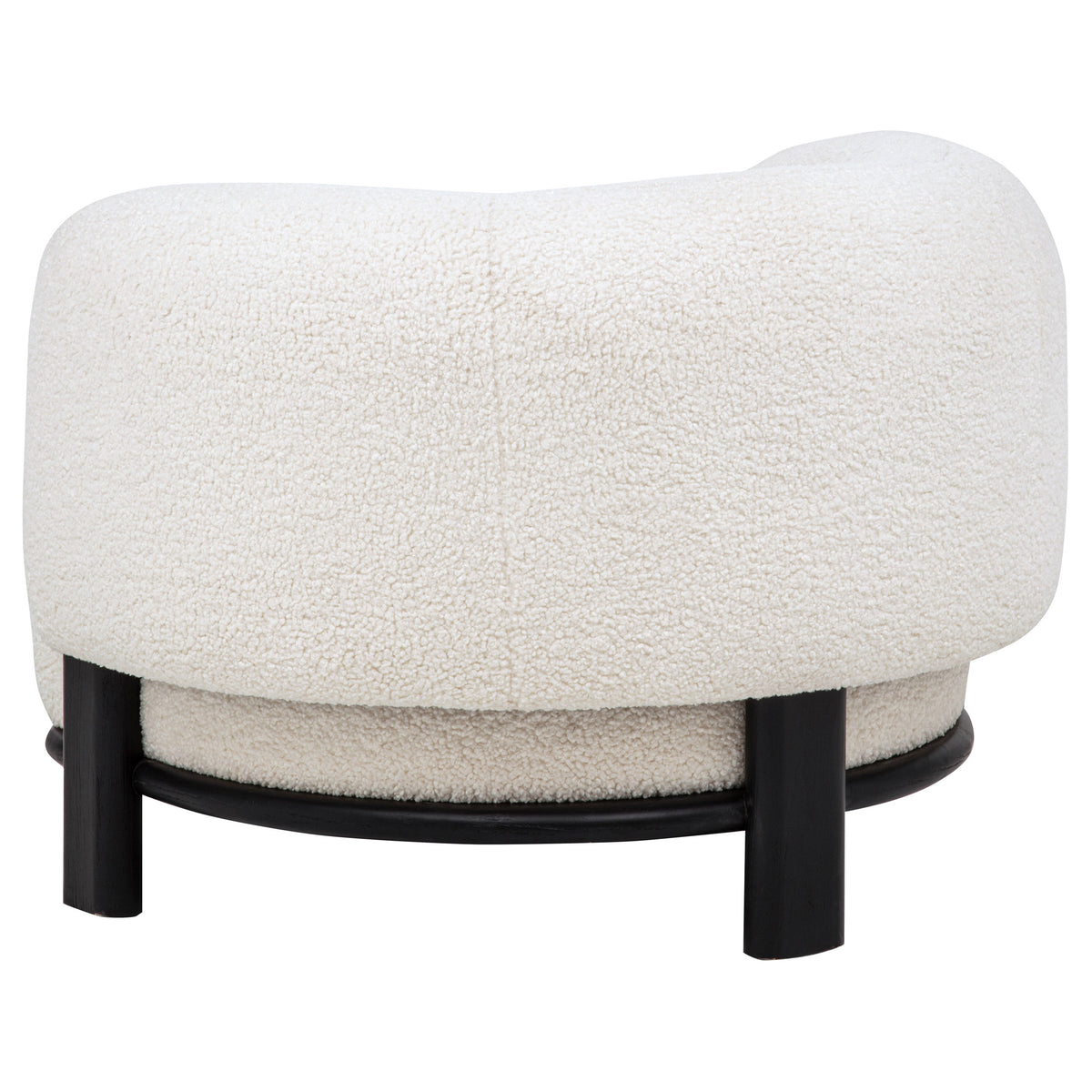 Lawler Barrel Back Accent Chair - Ivory Boucle with Contrasting Black Base β view 6