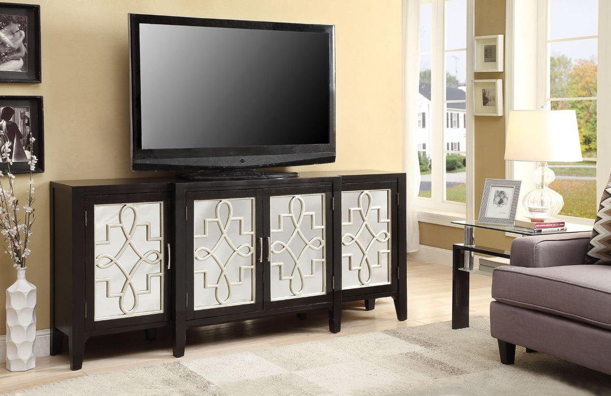 Kacia Mirrored Console Cabinet