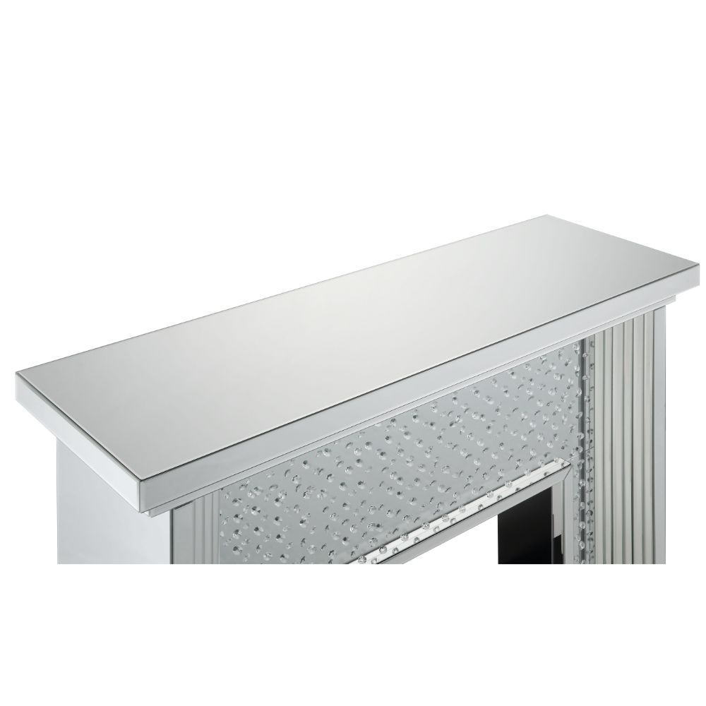 Nysa Mirrored LED Electric Fireplace