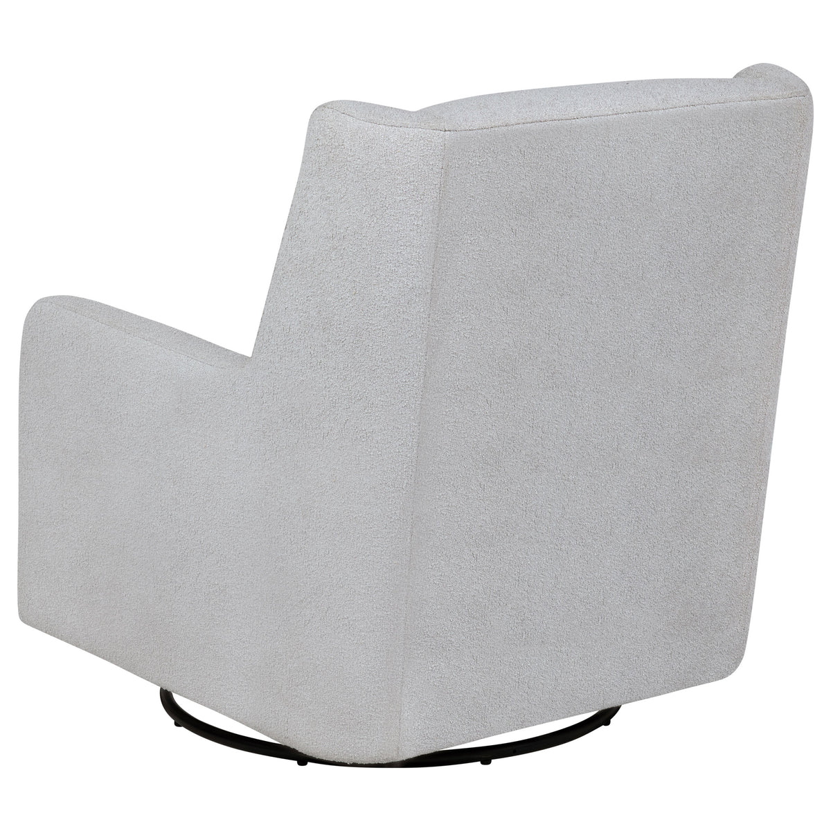 Serra Boucle Swivel Glider Accent Chair - 360-Degree Swivel Nursery & Living Room Chair in Dove Grey – view 6