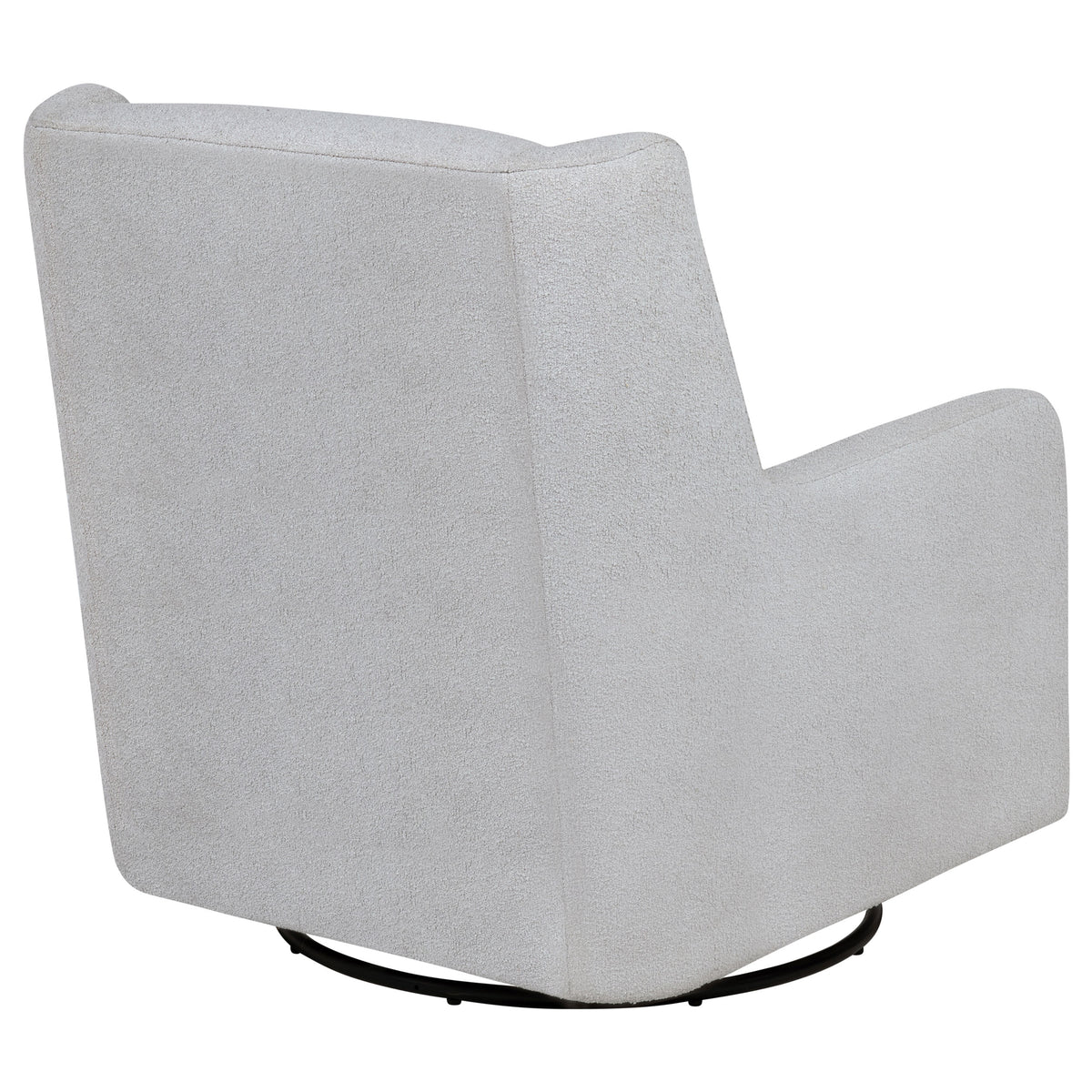 Serra Boucle Swivel Glider Accent Chair - 360-Degree Swivel Nursery & Living Room Chair in Dove Grey – view 8