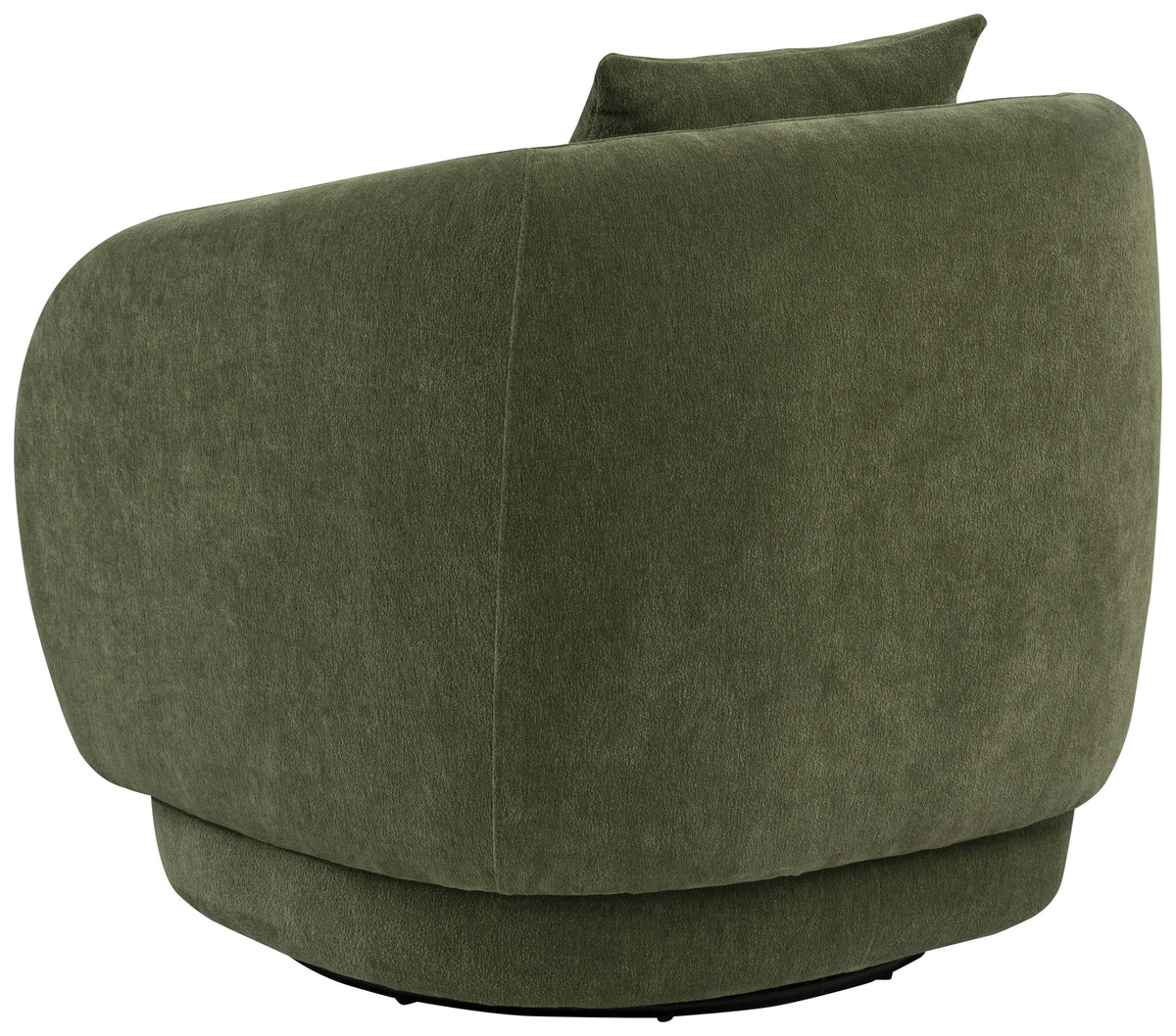 Arnaud Swivel Barrel Accent Chair - Green Chenille with Loose Back Pillow – view 6
