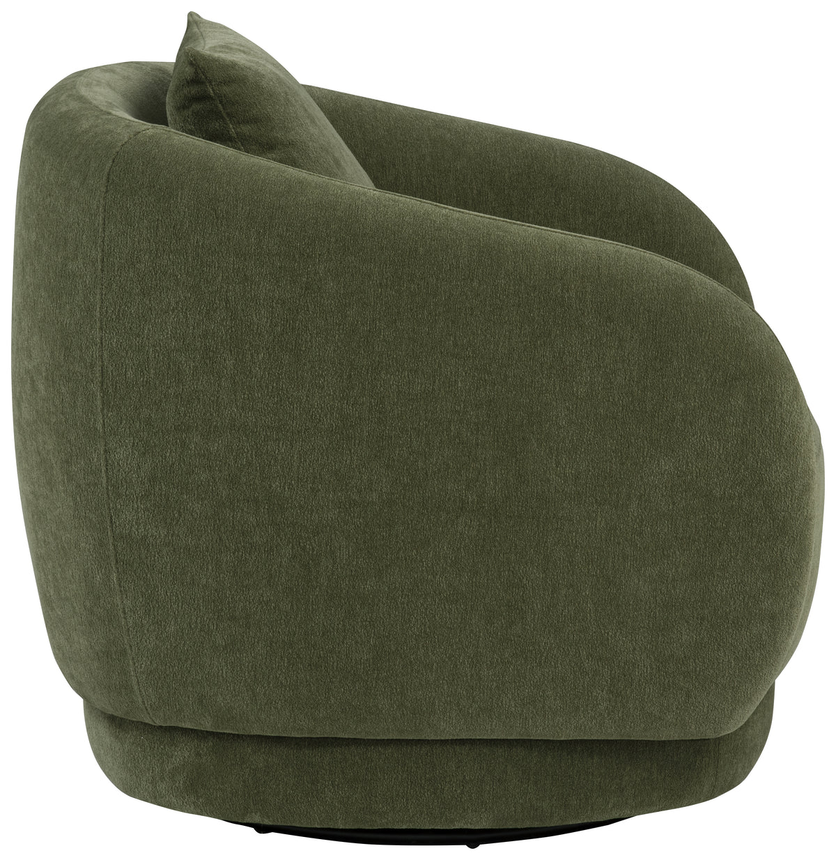 Arnaud Swivel Barrel Accent Chair - Green Chenille with Loose Back Pillow – view 7