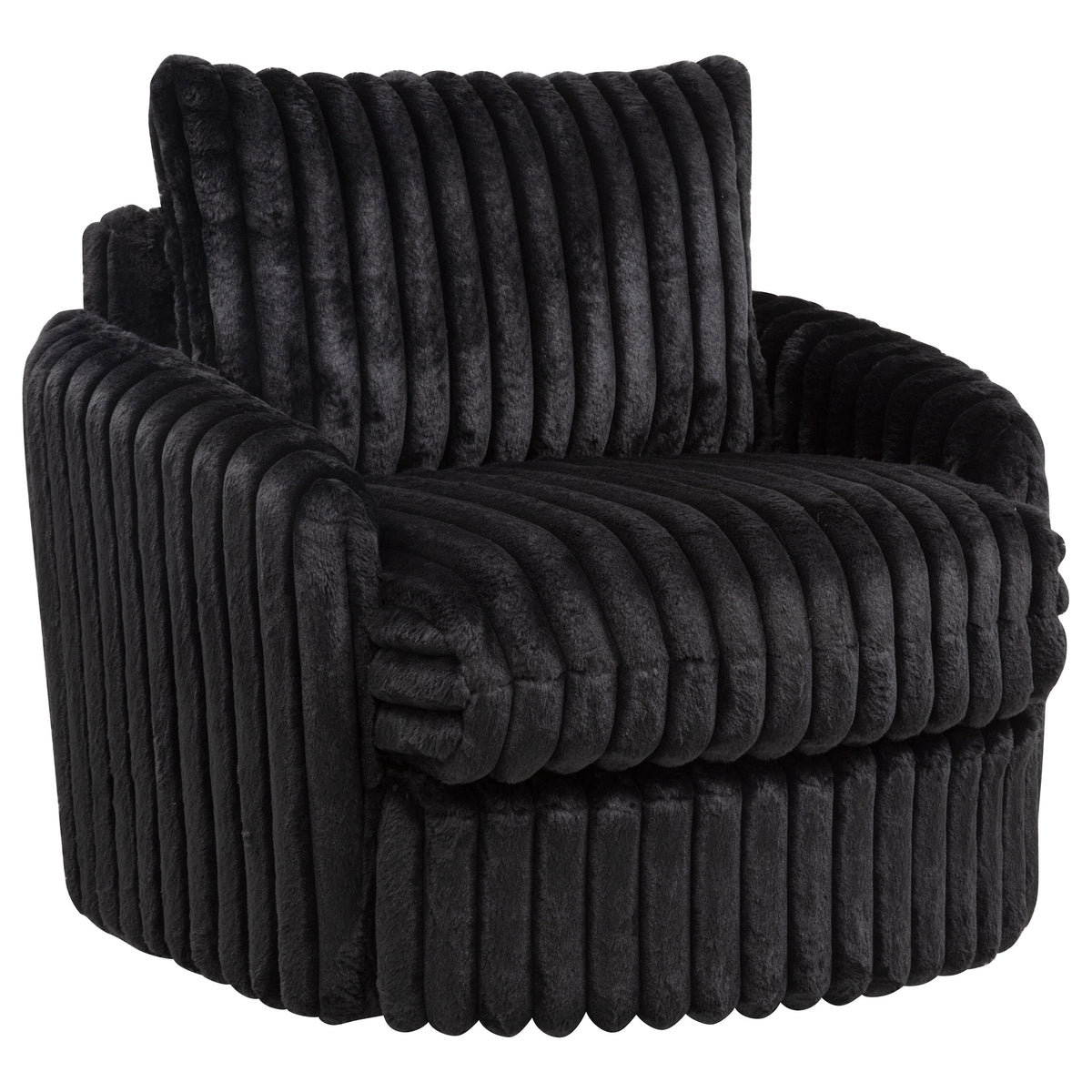 Sarco Channel-Tufted Swivel Accent Chair