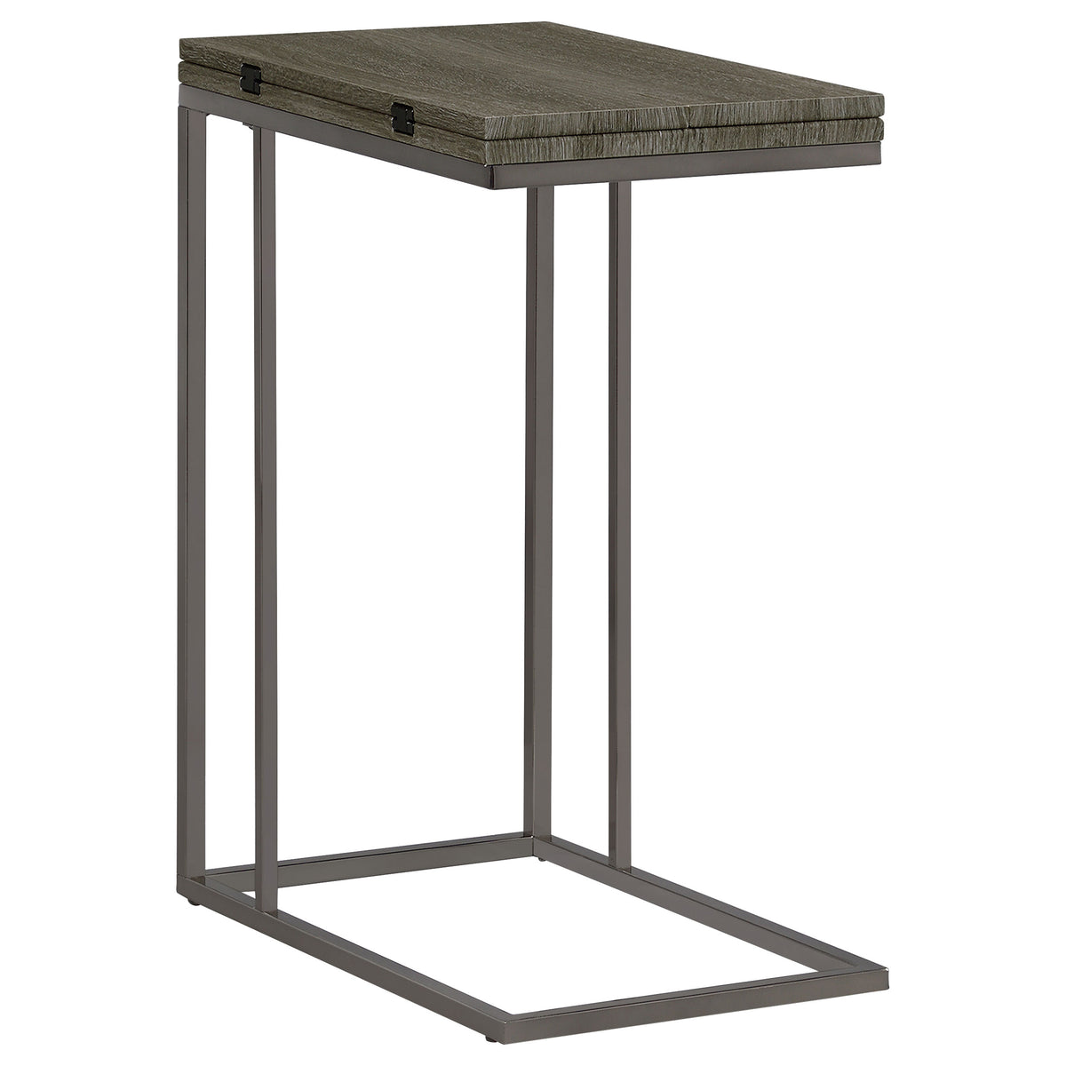 Pedro Expandable C-Shaped Side Table - Weathered Grey
