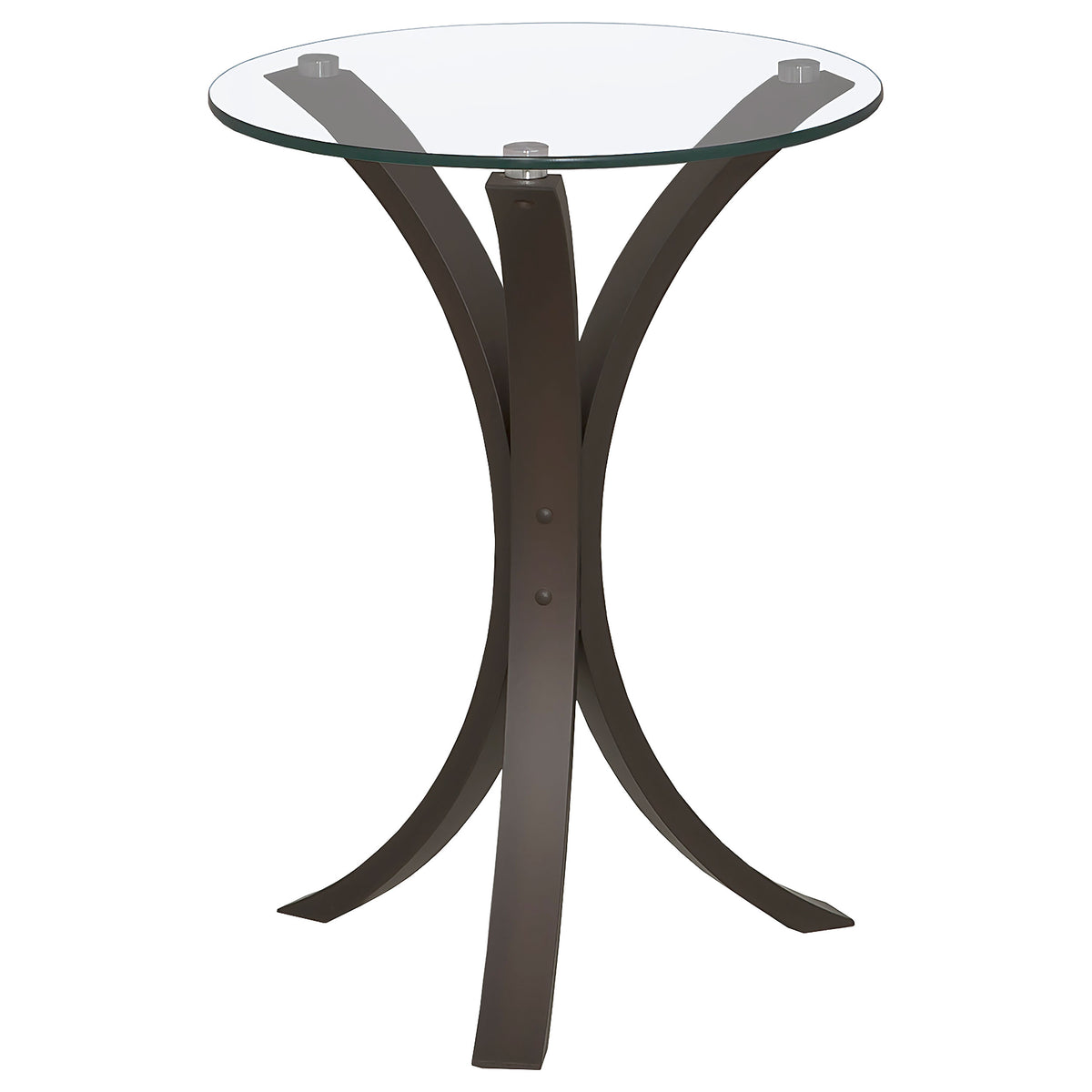 Edgar Round Glass Top Side Table