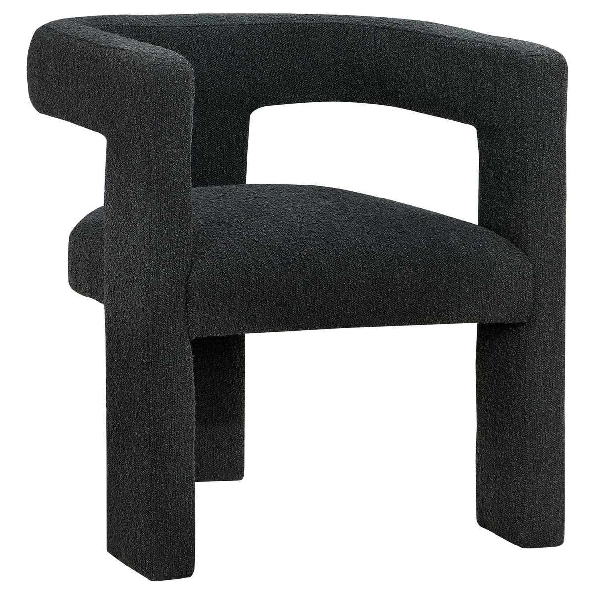 Petra Curved Boucle Accent Chair