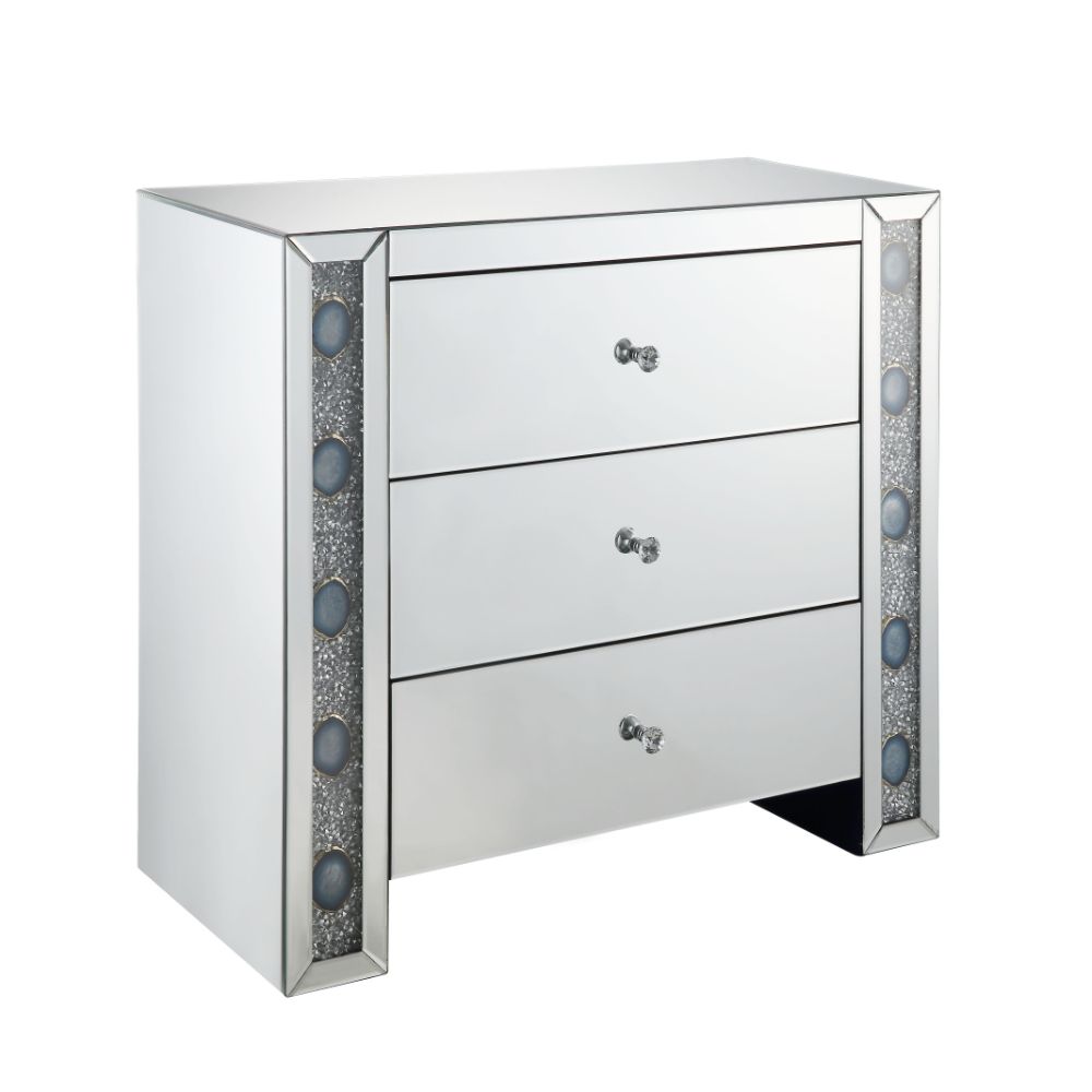 Sonia Mirrored Console Cabinet & Accent Table