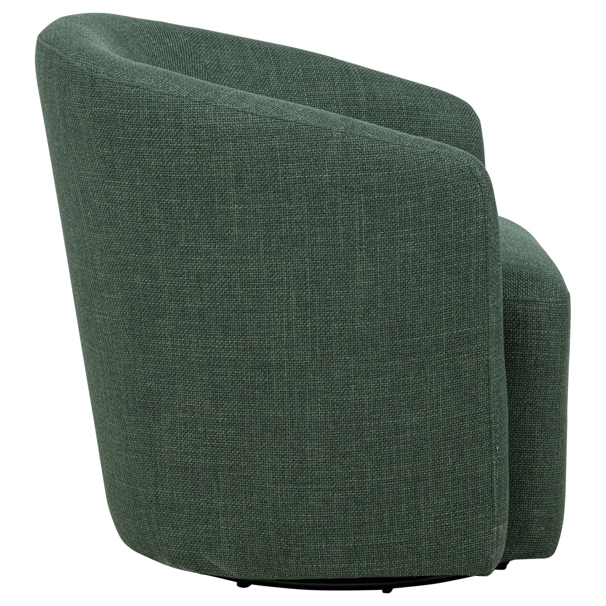Mossbrook Barrel-Back Swivel Accent Chair - Green Fabric, Compact Modern Lounge Chair β view 8