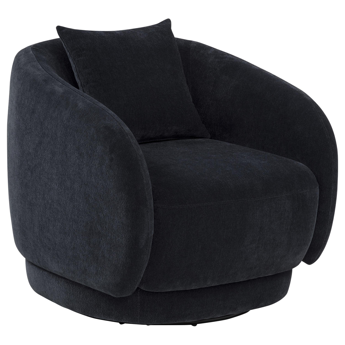 Arnaud Chenille Barrel Swivel Accent Chair