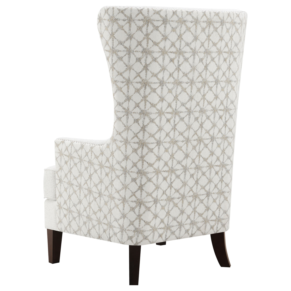 Pippin High Wingback Accent Chair - Latte Boucle with Silver Nailheads & Kidney Pillow – view 6