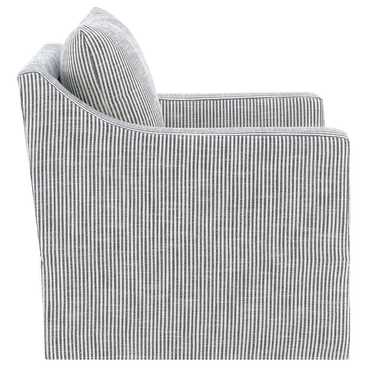 Winter Sloped Arm Swivel Accent Chair & Lift-Top Storage Ottoman - Transitional Grey Fabric – view 10