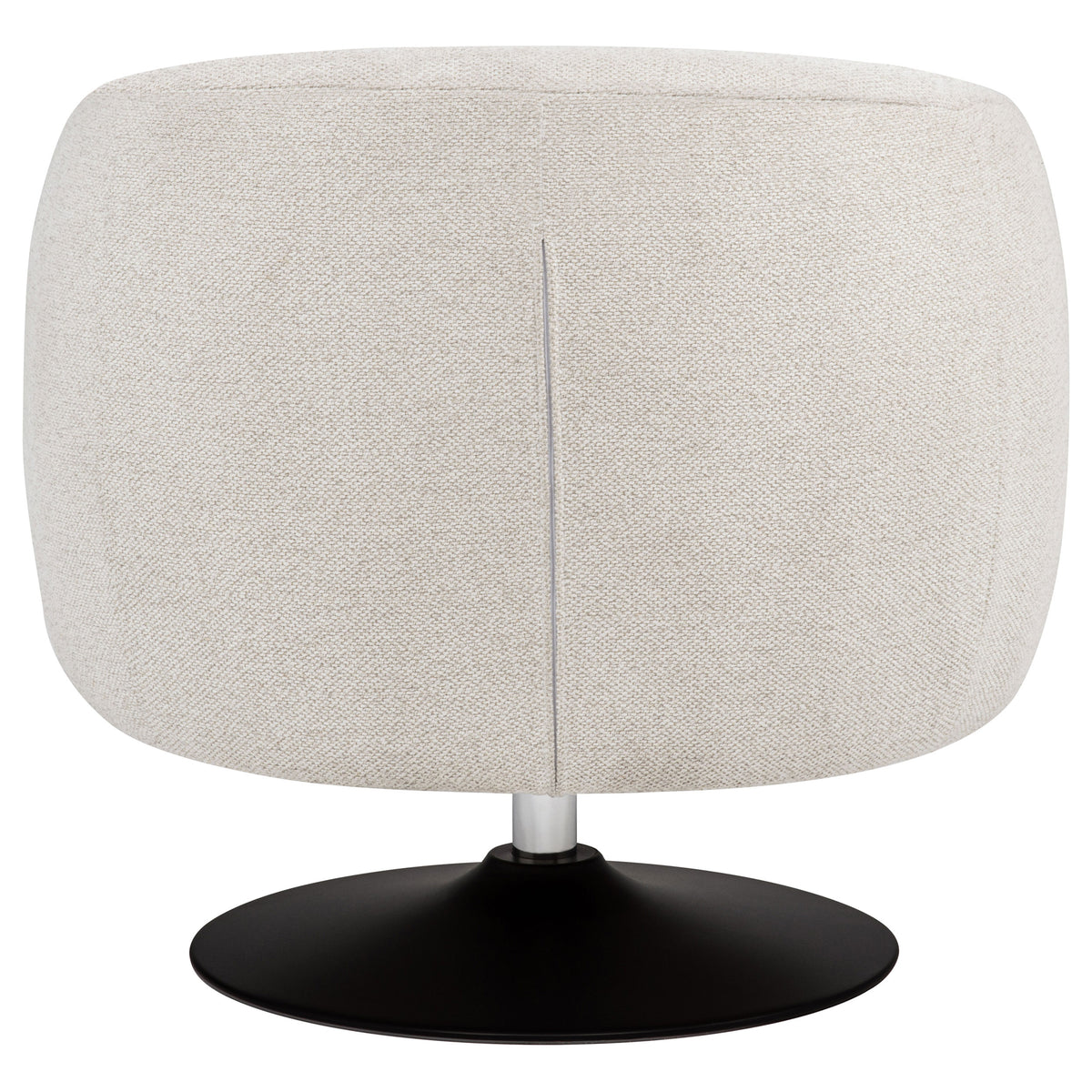 Dave Barrel Back Swivel Accent Chair - Beige Boucle on Matte Black Pedestal Base – view 7