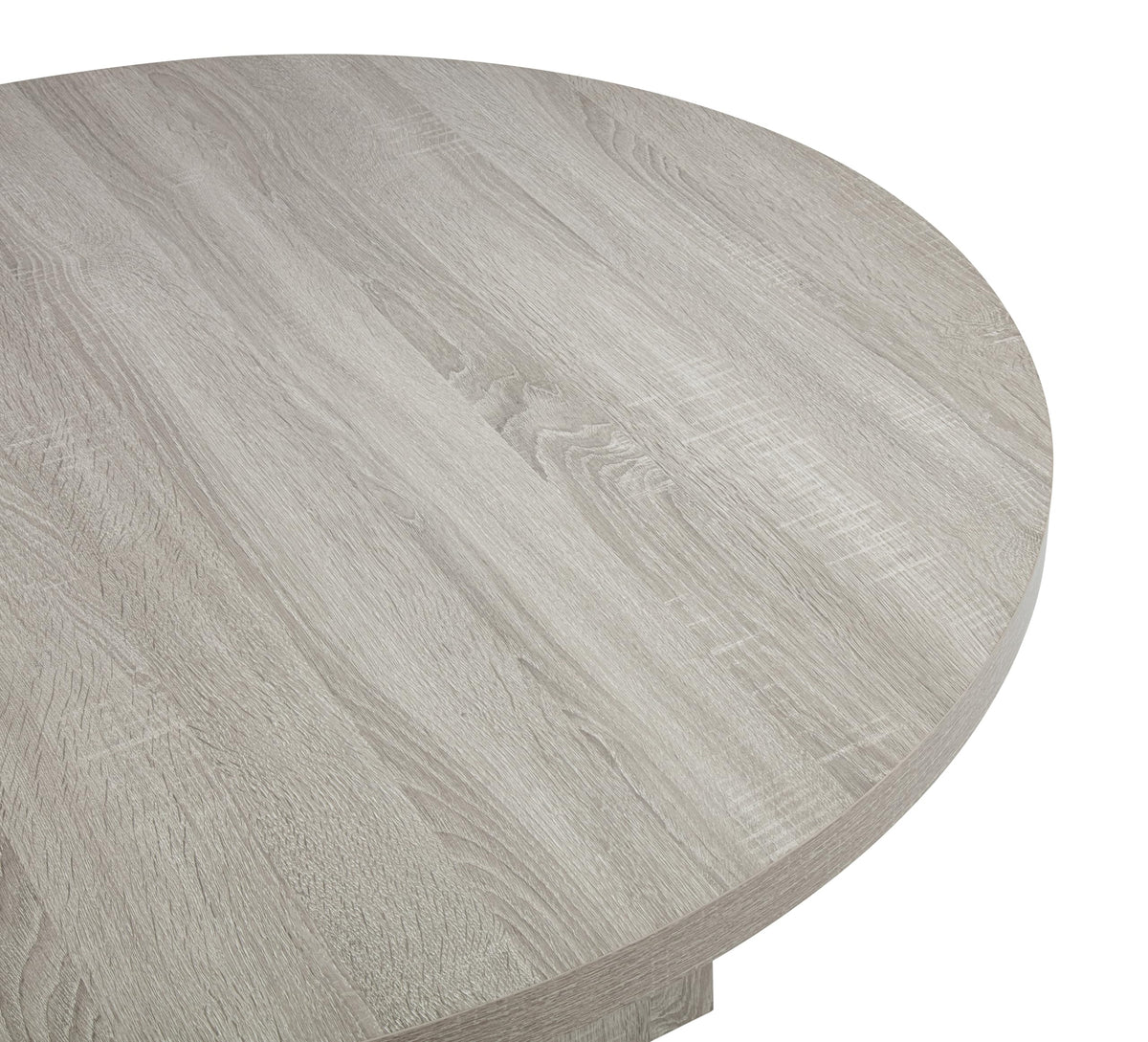 Timbria 5-Piece Round Transitional Dining Set, Kitchen or Dining Room Furniture in Oak/Grey - detail view