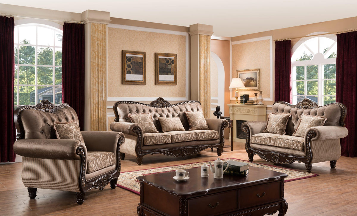 Giana Cherry Sofa & Loveseat Set — product view 5