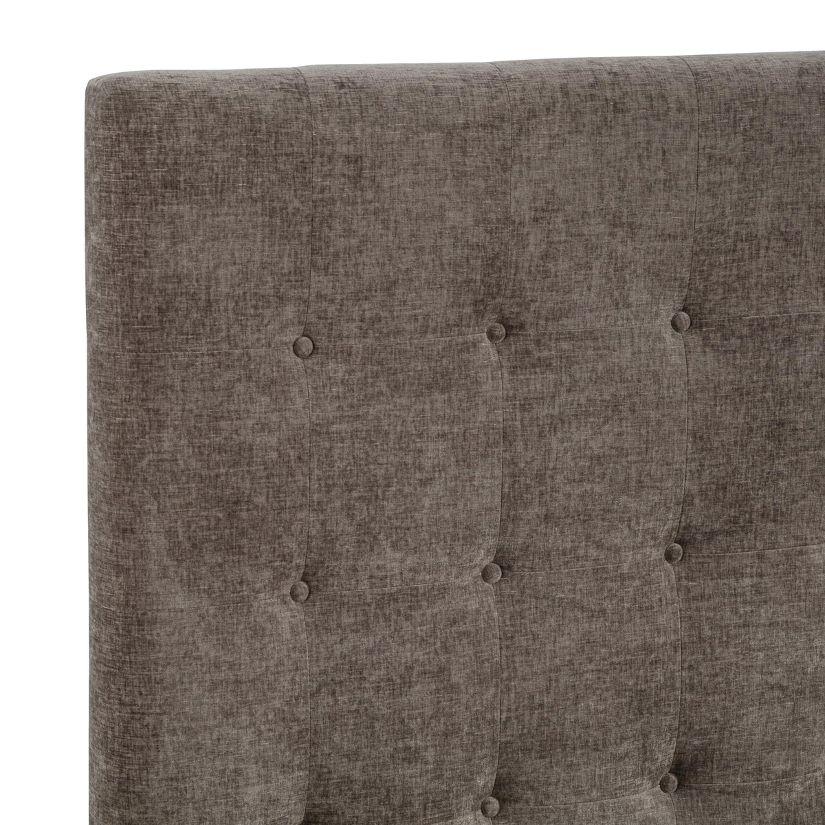 Umeria Upholstered Bed Frame with 53" Tall Headboard, King, Button Tufted Headboard and Footboard… - back view