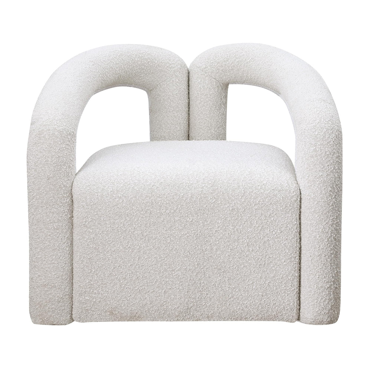 Addie Accent Chair in Cream - detail view