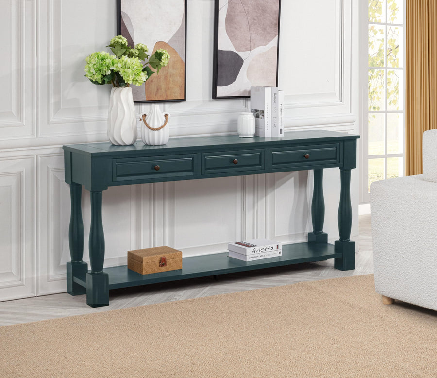 Delphina 63" Rectangular Transitional Console Table -Deep Sea Dive