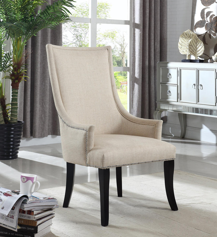 Audrey Fabric Accent Chair in Beige