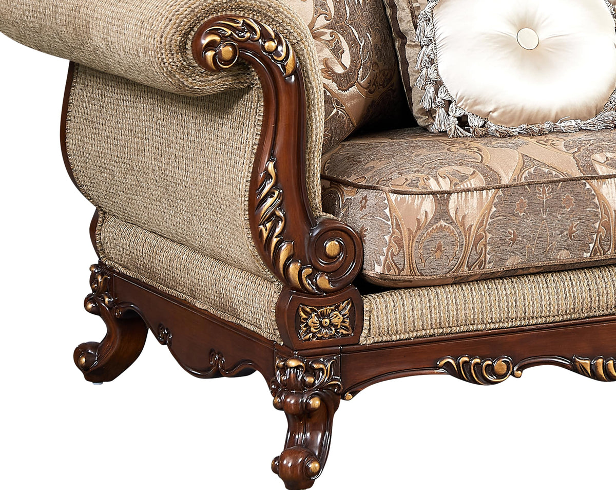 Madelyn 3-Piece Traditional Regal Living Room Set – 94" Sofa, 78" Loveseat & 30" Arm Chair in… - back view