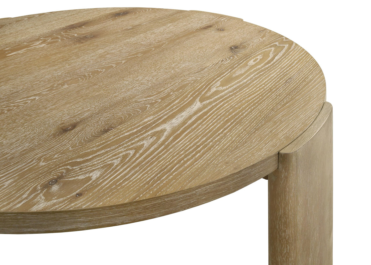 Bristol 47" Round Mid-Century Modern Dining Table - detail view