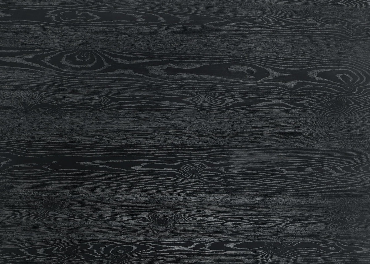 Terra 59" Transitional Round Dining Table with Pedestal Base in Ebony Black - back view
