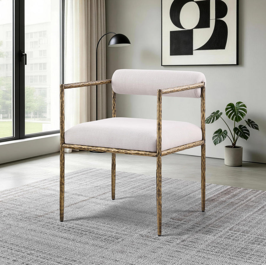Rocento Modern Industrial Dining Chairs - Set of 2 in Sand
