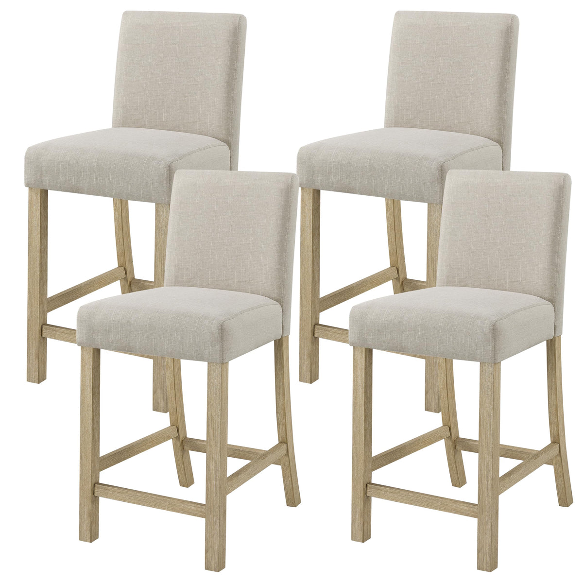 Corondo Square Mid-Century Modern 5-Piece Counter Height Set - front view