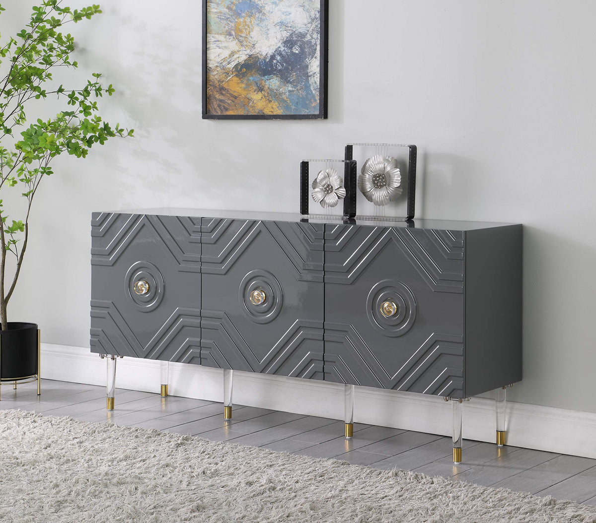 Truman New Sideboard in Grey - front view