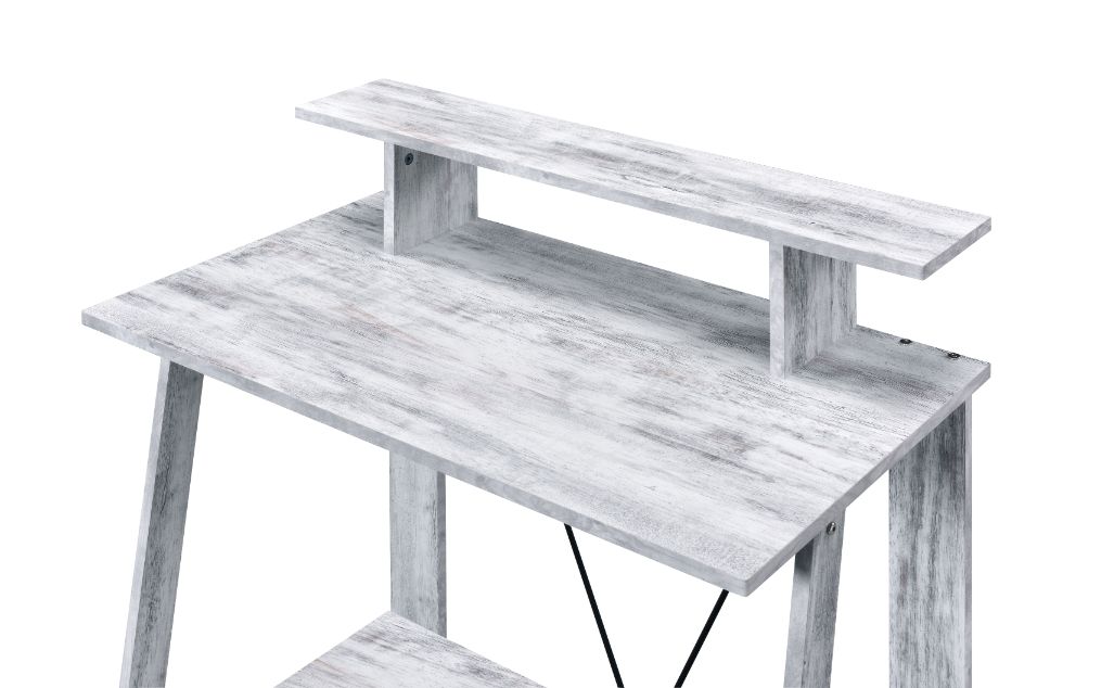 Nypho Industrial Writing Desk & Bookshelf